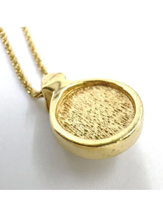 Dior Line Stone Faux Pearl Gold Necklace - Picture 12 of 13